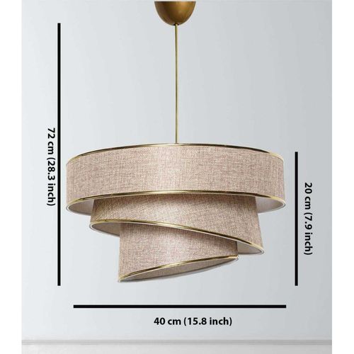 Suspension En Métal Et Coton Couper Beige