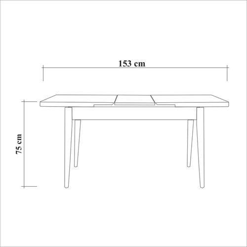 Table à Manger - Santiago - Extensible - Rectangulaire - 4 Personnes - 120 X 77 X 75 Cm - Pin Atlan