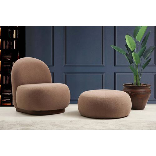 Fauteuil Marshmallow Tissu Capuccino