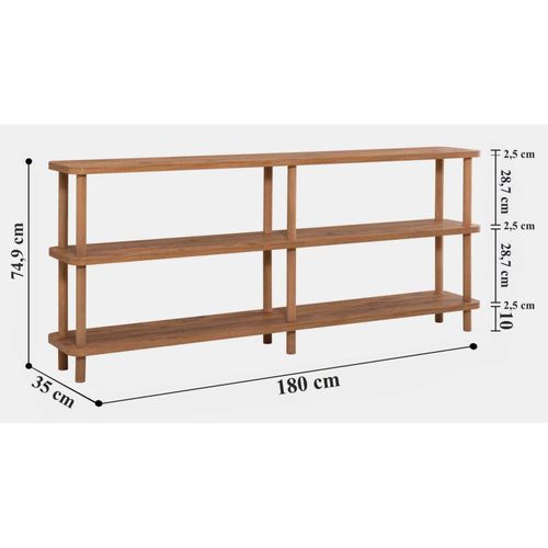 Console En Aggloméré Zen Taille 1 : 180 X 35 X 74,9 Cm