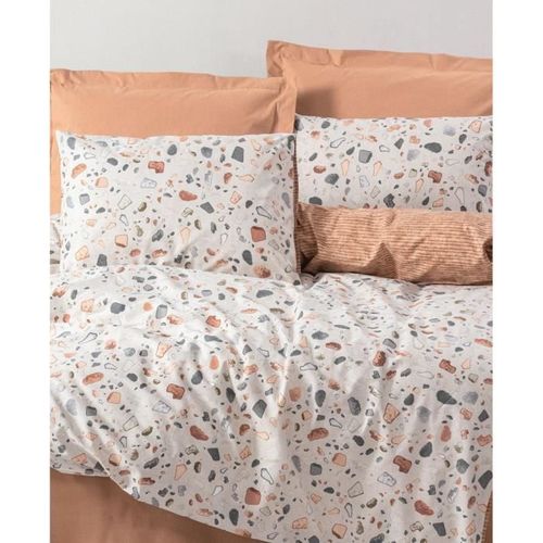 Parure De Lit - 1 Housse De Couette 220 X 240 Cm + 2 Taies D'oreiller 60 X 60 Cm - Caramel