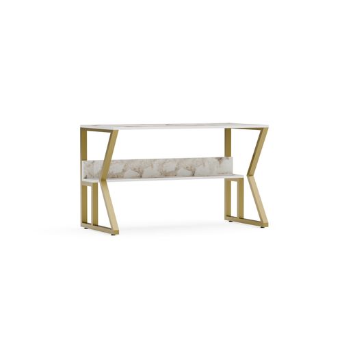 Bureau Avec Le Cadre En Métal Et Étagère Secrète