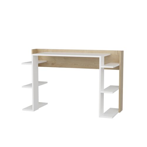 Cinar Bureau 122 Cm Avec Etagères Ouvertes Design Unique Et Modern