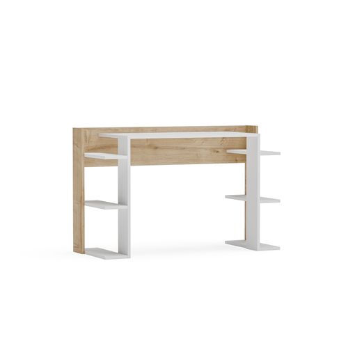 Cinar Bureau 122 Cm Avec Etagères Ouvertes Design Unique Et Modern