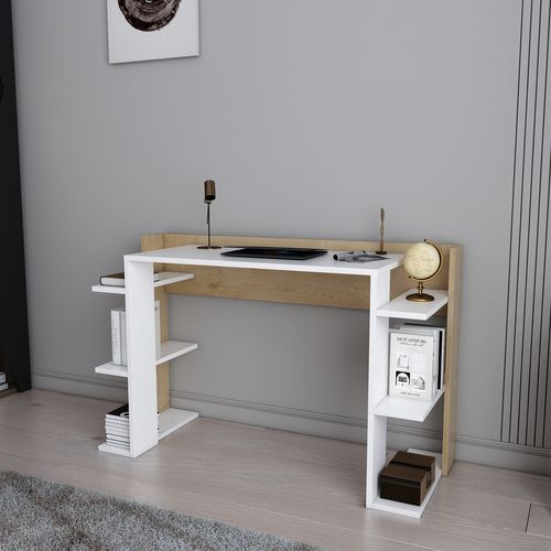 Cinar Bureau 122 Cm Avec Etagères Ouvertes Design Unique Et Modern