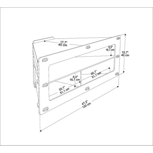 Meuble TV D'angle Floattant Sala Mdf Fait à Main
