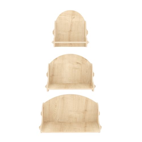 Set Des Étagères Murales 3 Pièces Silya Mdf, Fait à Main, Sans Vis