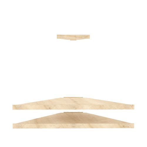 Meuble TV D'angle Mural Mensi En Mdf, Fait à Main, 3 Pièces