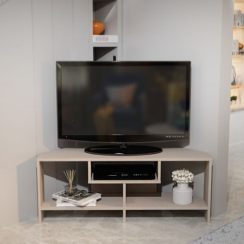 Maldiv Meuble TV D'angle 120 Cm Niches Design (beige)