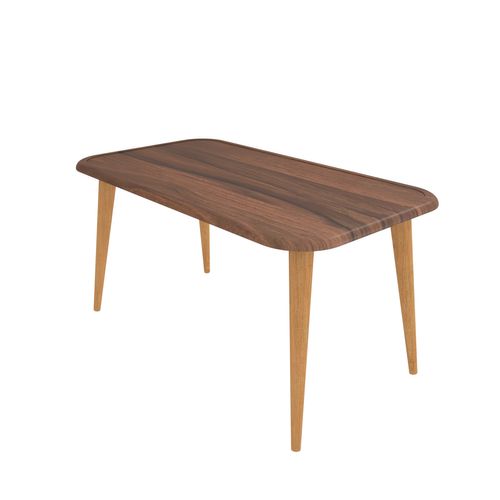 Bohemia Table Basse 90 Cm Avec Pieds En Bois (noyer)