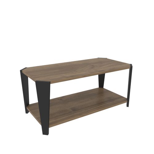 Monaco Table Basse Moderne Et Simple 91 Cm X 47 Cm (noyer Et Noir)