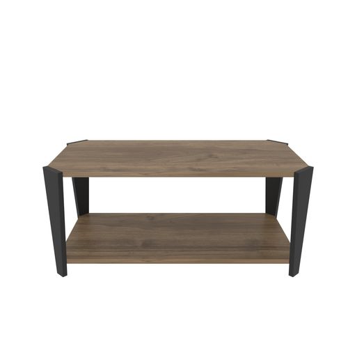 Monaco Table Basse Moderne Et Simple 91 Cm X 47 Cm (noyer Et Noir)