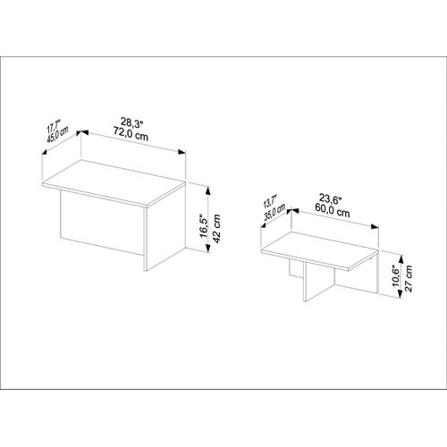 Twins Tables Gigognes Set De 2 Tables Basses (alina Et Galaxy)