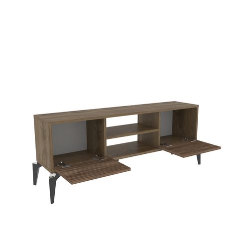 Lojo Meuble TV 130 Cm Niches Et Armoires Avec Portes Battantes (oud Et Alina)