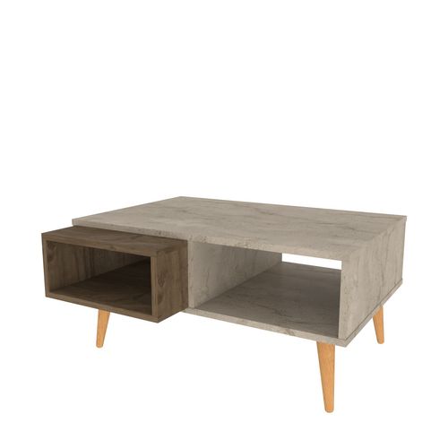 Table Basse Oberon 90 X 60 Cm – Design Rectangulaire Avec Surface Extensible (traverter Walnut)