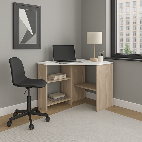 Alison Bureau D'angle Modern 72 Cm (cordoba Et Blanc)