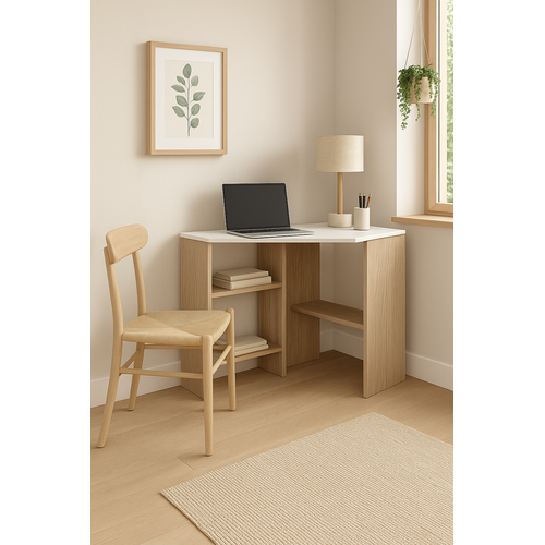 Alison Bureau D'angle Modern 72 Cm (cordoba Et Blanc)