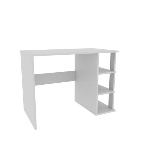 Polina Bureau Modern Avec Des Étagères Ouvertes White