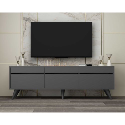 River Meuble TV - 100 % Mélamine - Anthracite