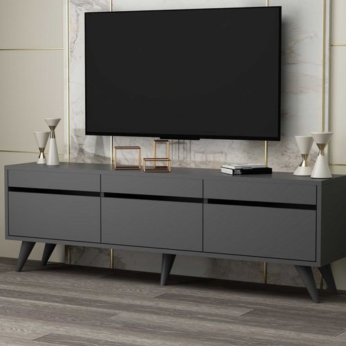 River Meuble TV - 100 % Mélamine - Anthracite