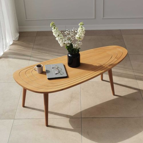 Table Basse Tiki 115x50cm Bois Massif Clair