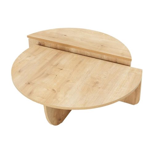Lot De 2 Tables Basses - Naturel Clair - Aloeva