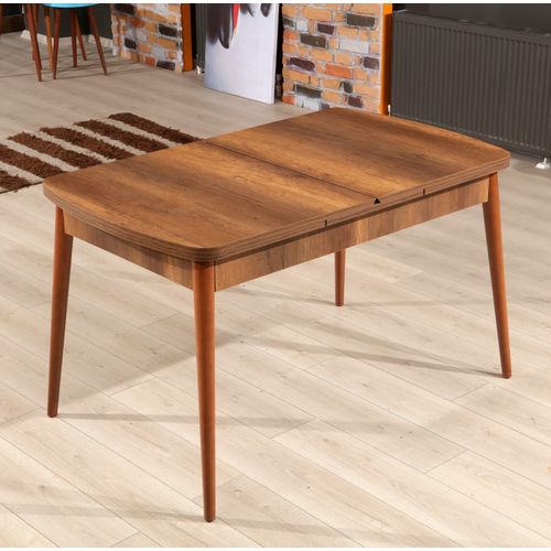 Table à Manger Extensible En Bois "barok" - 78 X 132 X 80 Cm - Noyer