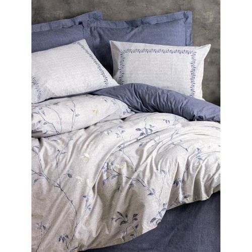 Parure De Lit - 1 Housse De Couette 220 X 240 Cm + 2 Taies D'oreiller 60 X 60 Cm - Bleu