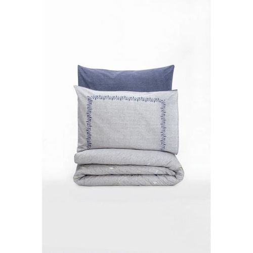 Parure De Lit - 1 Housse De Couette 220 X 240 Cm + 2 Taies D'oreiller 60 X 60 Cm - Bleu