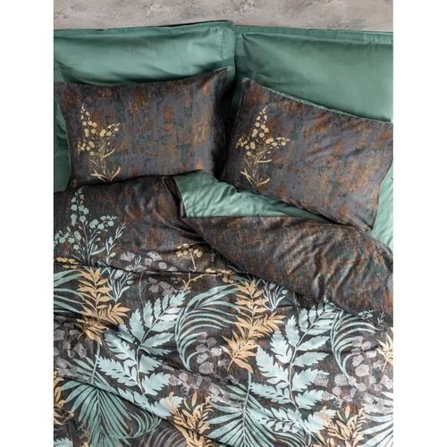 Parure De Lit - 1 Housse De Couette 220 X 240 Cm + 2 Taies D'oreiller 60 X 60 Cm - Menthe