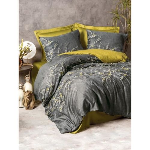 Parure De Lit - 1 Housse De Couette 220 X 240 Cm + 2 Taies D'oreiller 60 X 60 Cm - Anthracite