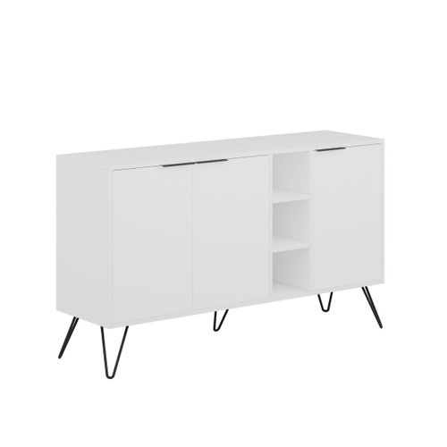 Buffet 3 Niches Et 3 Portes - L142 Cm