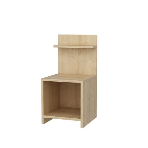 Table De Chevet  Avec 1 Niche Décor Bois Chêne H72 Cm