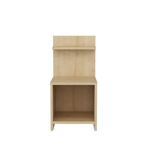 Table De Chevet  Avec 1 Niche Décor Bois Chêne H72 Cm