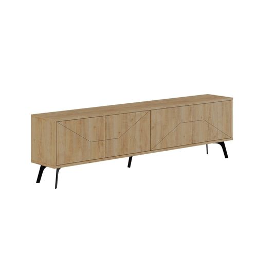 Meuble TV Santos 180cm Bois Chêne Clair