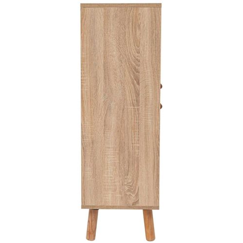 Commode Kaviny L95xh111cm Bois Motif Feuilles Et Fleurs