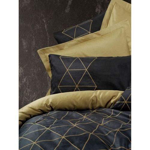 Parure De Lit - 1 Housse De Couette 220 X 240 Cm + 2 Taies D'oreiller 60 X 60 Cm - Noir