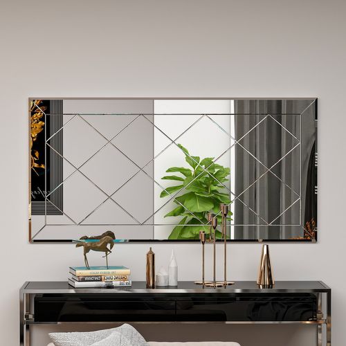Miroir En Bois "pauli" - 120 X 60 Cm - Blanc