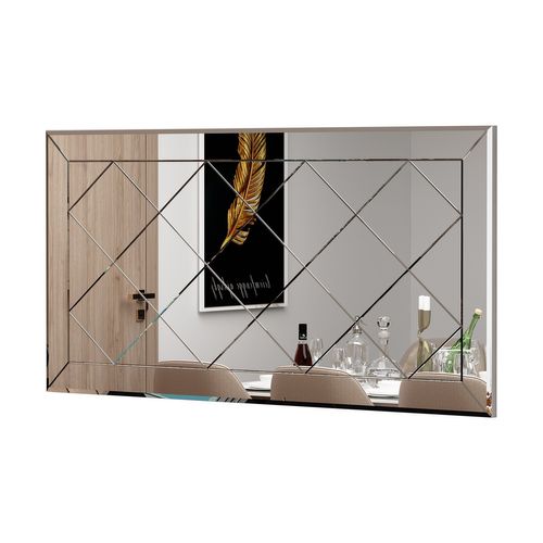Miroir En Bois "pauli" - 120 X 60 Cm - Blanc