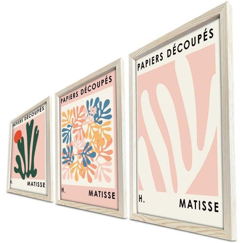 Ensemble De 3 Tableaux Décoratifs Fleurs