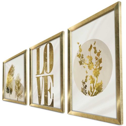 Ensemble De 3 Tableaux Décoratifs Love