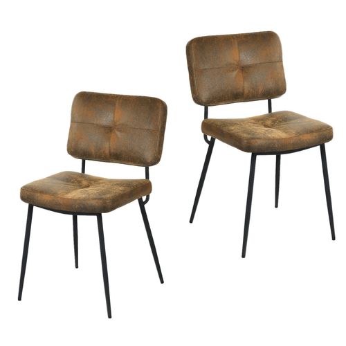 Ensemble Table Blanche + 2 Chaises Suédine