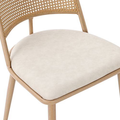 Lot De 6 Chaise Salle à Manger Avec Dossier En Rotin