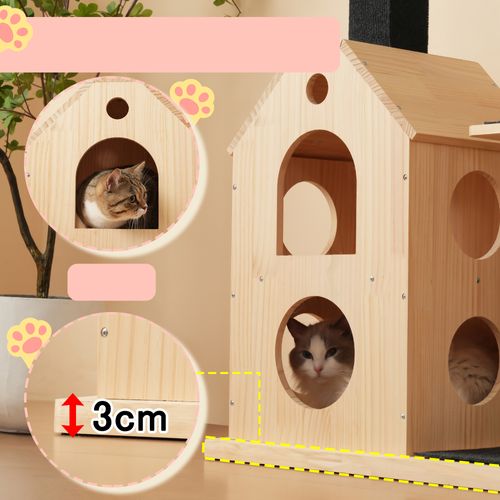 Arbre à Chat Hauteur 152 Cm, Avec 4 Plateforme, 2 Niches, Rouleau Pour Chat