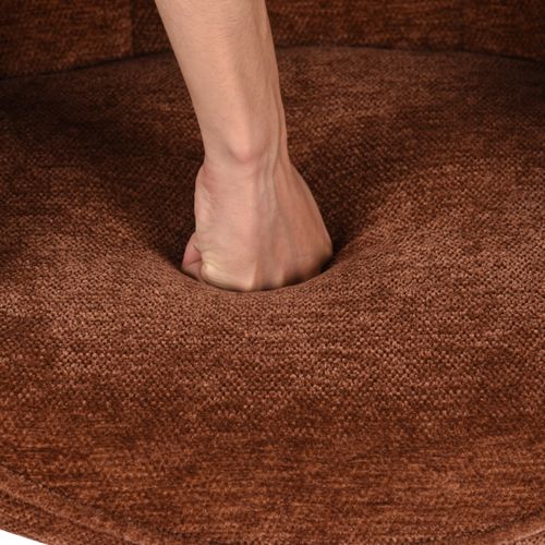 Fauteuil De Jardin à Bascule Confort – Tissu Rouge Profond Avec Pieds En Métal