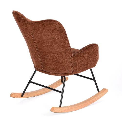 Lot De 2 Fauteuils De Jardin à Bascule – Tissu Rouge Profond Éclatant