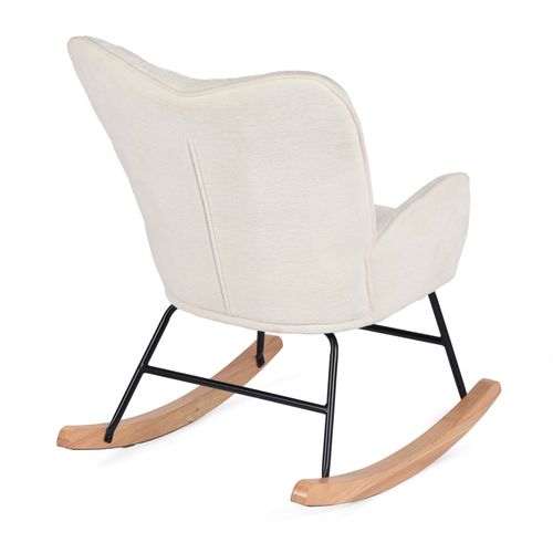 Fauteuil De Jardin à Bascule - Revêtement Blanc Apaisant Pour Balcon