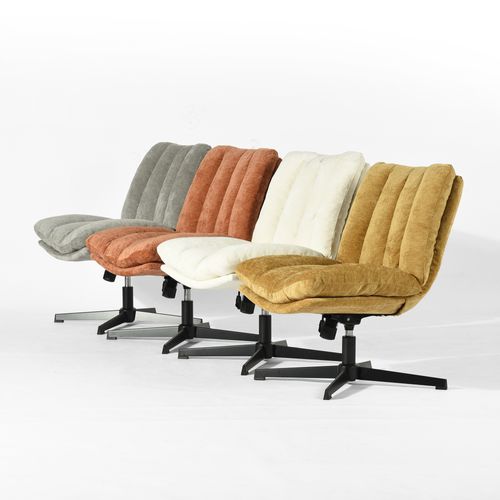 Chaise De Bureau Pivotant Avec Fonction D'inclinaison Et Hauteur Ajustable, Capacité 120 Kg, Rouge