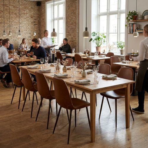Lot De 8 Chaises De Salle à Manger Vintage Rembourrée En Simili Cuir, Marron