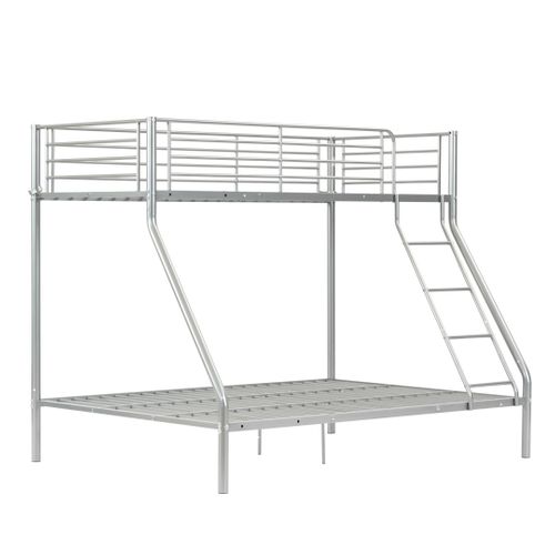 Lit Superposé Avec Sommier à Lattes 90x190 Et 140x190cm Pour Enfant, Gris